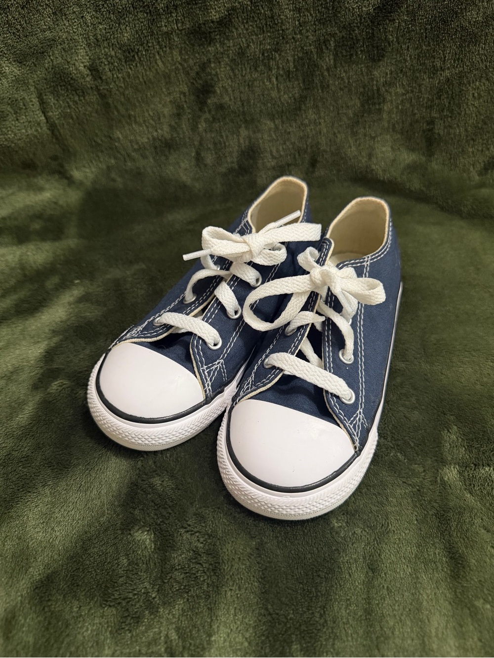 Converse Navy and White Low-Top Kids Sneakers